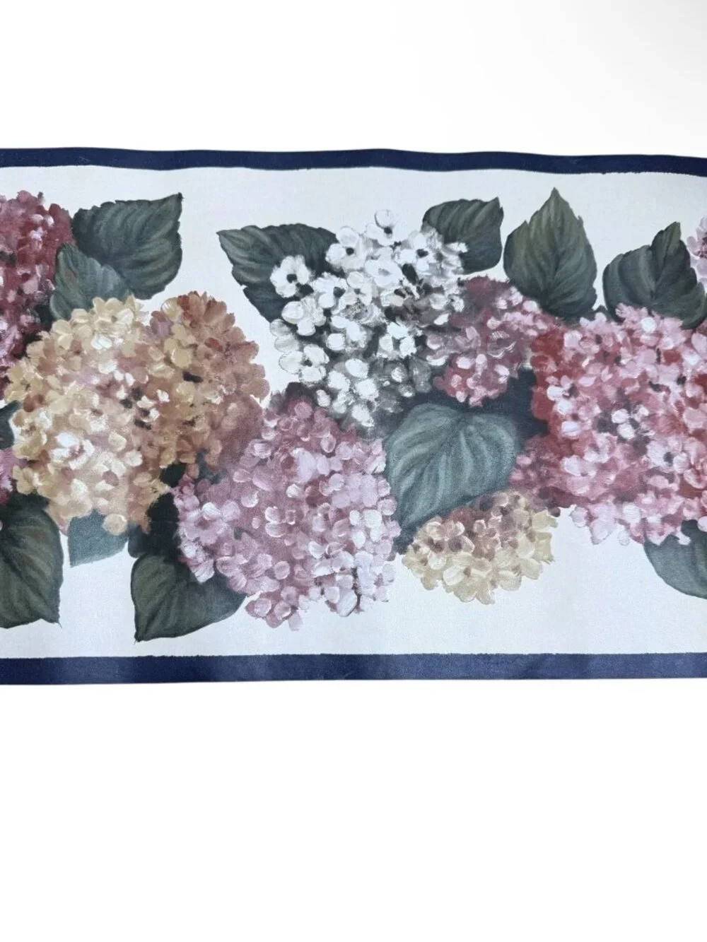 Vintage Wallpaper Border Hydrangea Cottage Core French Sunworthy 3 Rolls New